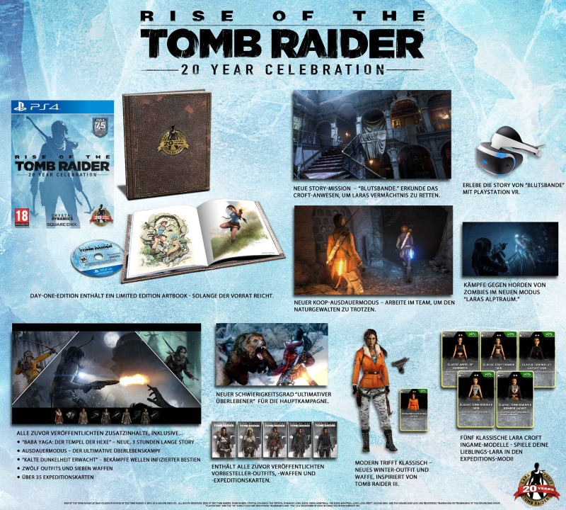Rise of the Tomb Raider 20-jähriges Jubiläum Day One Edition [PlayStation 4]