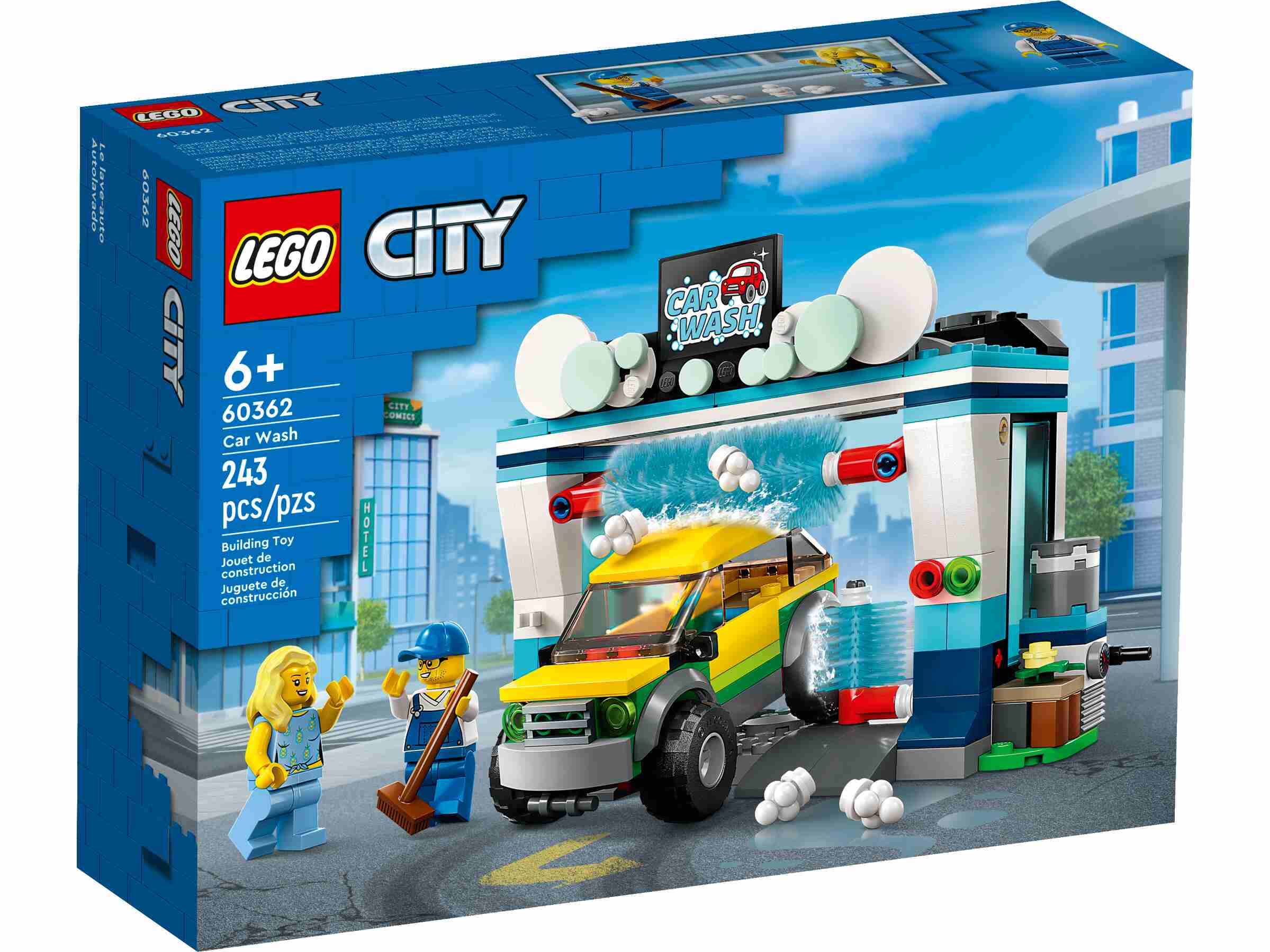 LEGO 60362 City Autowaschanlage, Auto, 2 Minifiguren, Reifenfüller