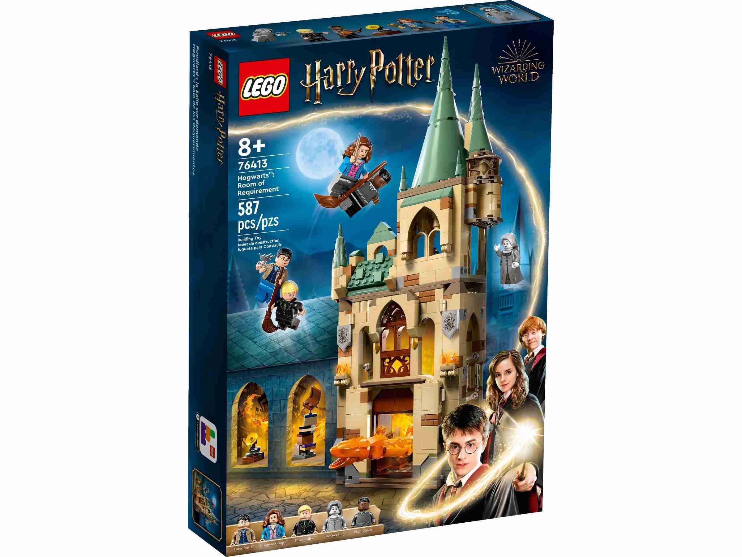 LEGO 76413 Harry Potter Hogwarts: Raum der Wünsche, 5 Minifiguren und 2 Figuren 