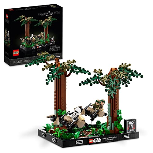 LEGO 75353 Star Wars Verfolgungsjagd auf Endor – Diorama, 3 Minifiguren 