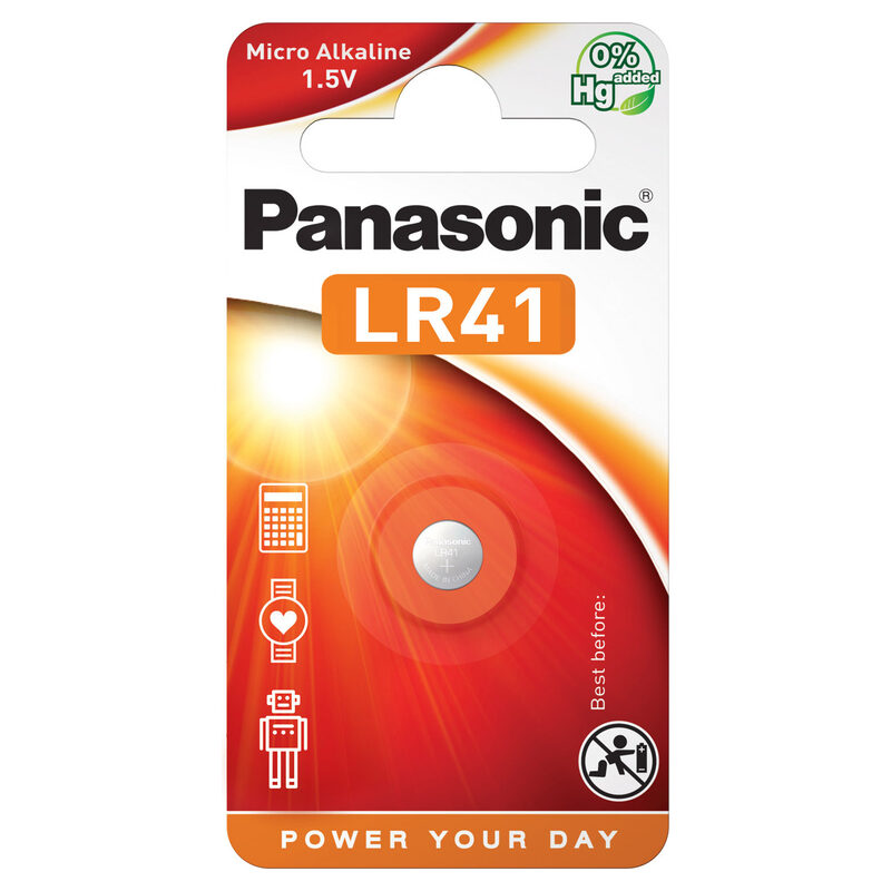 Panasonic LR41 Micro, 1.5V Alkaline Batterie, LR736 AG3 LR736 AG3,1er-Pack