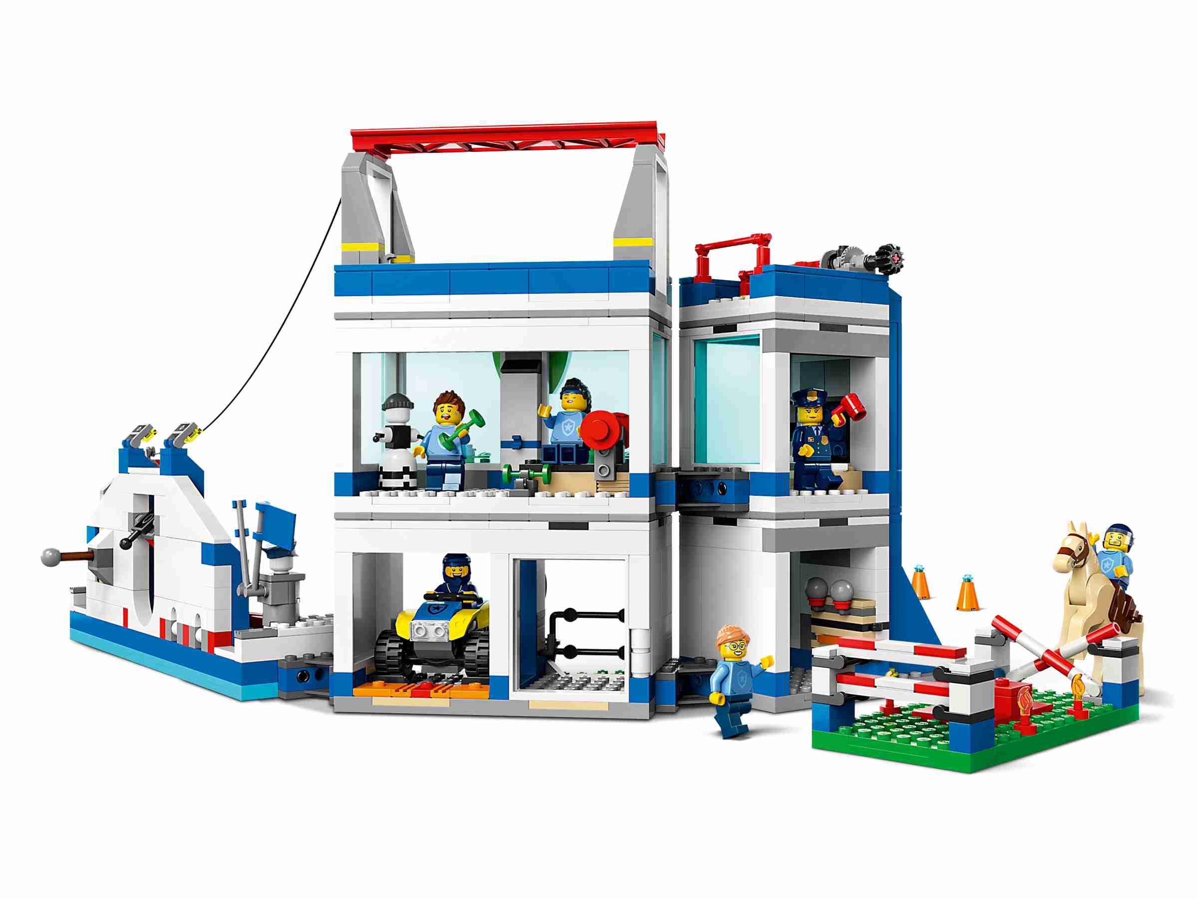LEGO 60372 City Polizeischule, Quad, 6 Minifiguren, Pferd, Trainingsanlagen